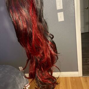Red and Black Women's Hair Extension